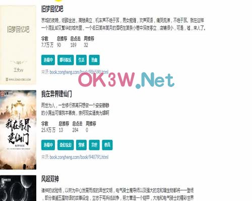 小說推薦網-計算機畢業設計